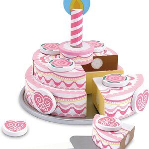 Melissa & Doug Triple-Layer Party Cake Wooden Play Food Set